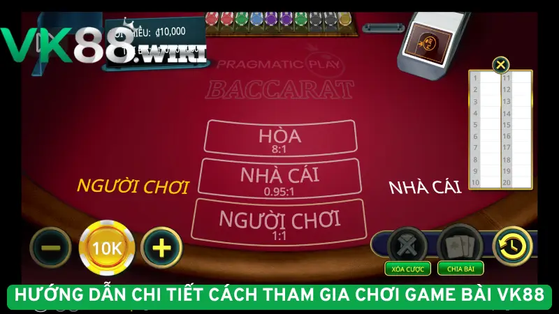 Hướng dẫn chi tiết cách tham gia chơi Game Bài VK88